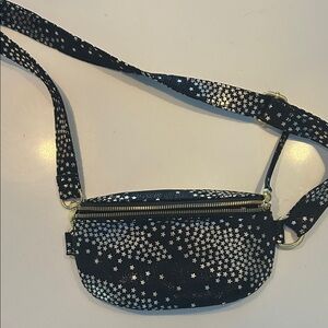 HOBO Black and Silver Star Crossbody Bag
